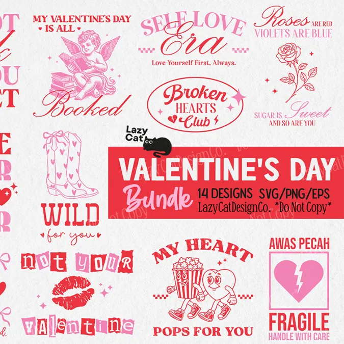 Valentine's Day clipart bundle