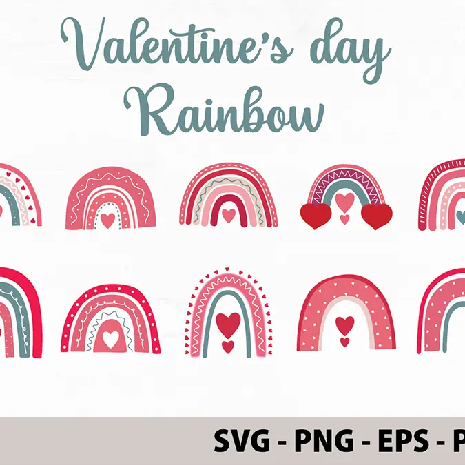 Valentine's Day bundle of rainbows